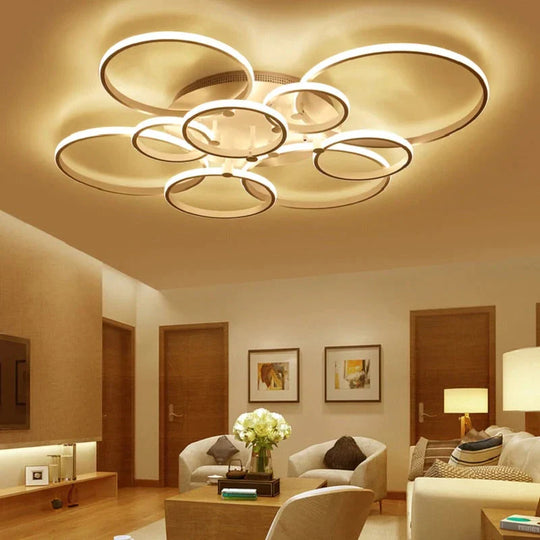 Surface Mounted Modern Led Ceiling Lights For Living Room Bed Room Light White/Brown Plafondlamp Home Lighting Led Ceiling Lamp