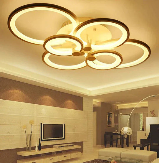 Surface Mounted Modern Led Ceiling Lights For Living Room Bed Room Light White/Brown Plafondlamp Home Lighting Led Ceiling Lamp