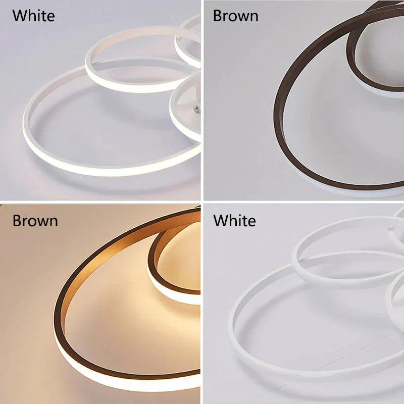 Surface Mounted Modern Led Ceiling Lights For Living Room Bed Room Light White/Brown Plafondlamp Home Lighting Led Ceiling Lamp