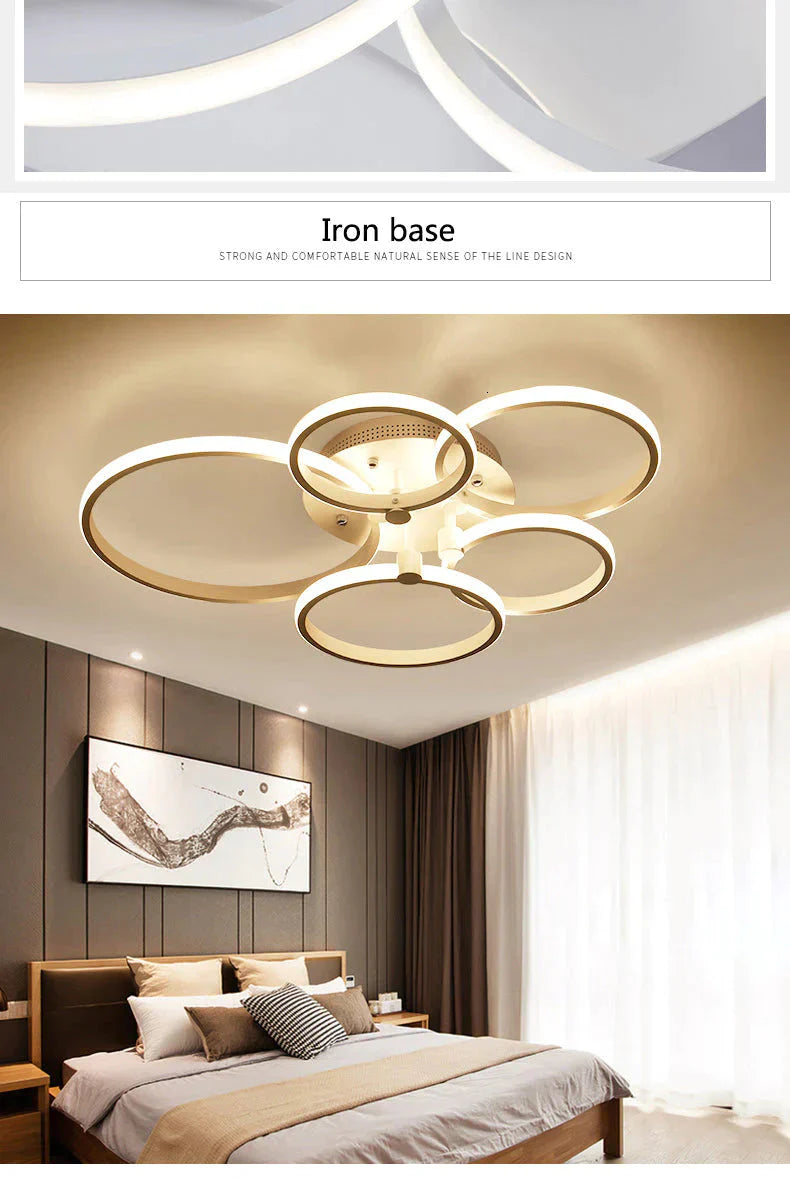 Surface Mounted Modern Led Ceiling Lights For Living Room Bed Room Light White/Brown Plafondlamp Home Lighting Led Ceiling Lamp