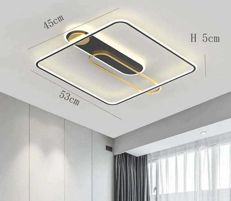 Thin Bedroom Restaurant Modern Simple Side-emitting LED Ceiling Lamp Decoration