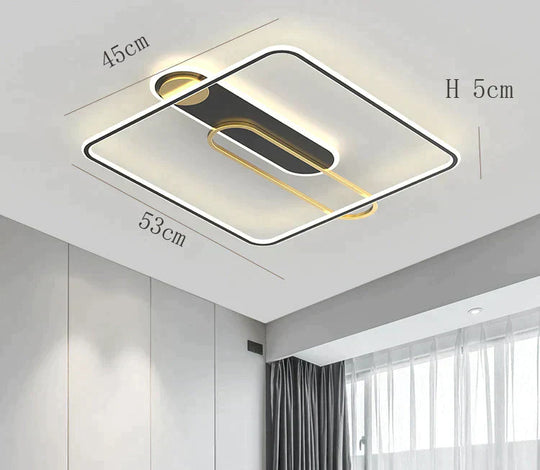 Thin Bedroom Restaurant Modern Simple Side-Emitting Led Ceiling Lamp Decoration