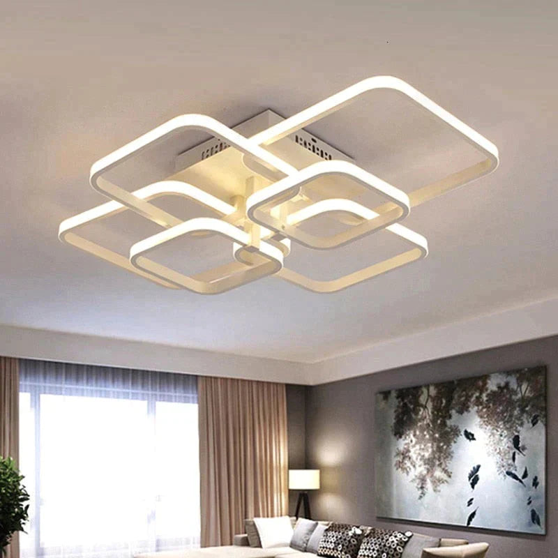 Touch Remote Dimming Modern Plafon Led Ceiling Lamp Fixture Aluminum Dining Living Room Bedroom