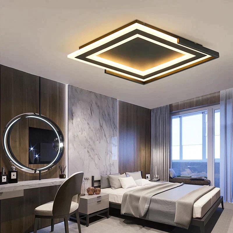 Ultra-Thin Surface Mounted Modern Led Ceiling Lights Square Acrylic Lamp