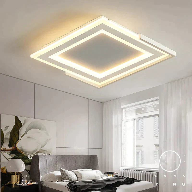 Ultra-Thin Surface Mounted Modern Led Ceiling Lights Square Acrylic Lamp