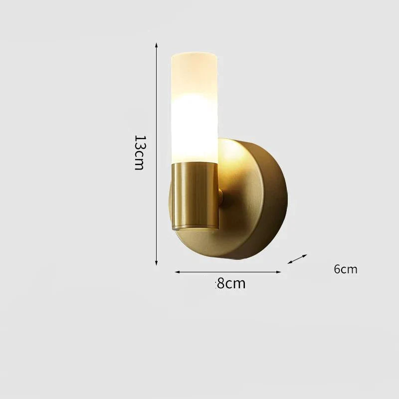 Wall Lamp All Copper Bedroom Bedside Modern Simple Living Room Nordic Creative Hotel Corridor Stair