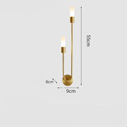 Wall Lamp All Copper Bedroom Bedside Lamp Modern Simple Living Room Wall Lamp Nordic Creative Hotel Corridor Stair Copper Wall Lamp