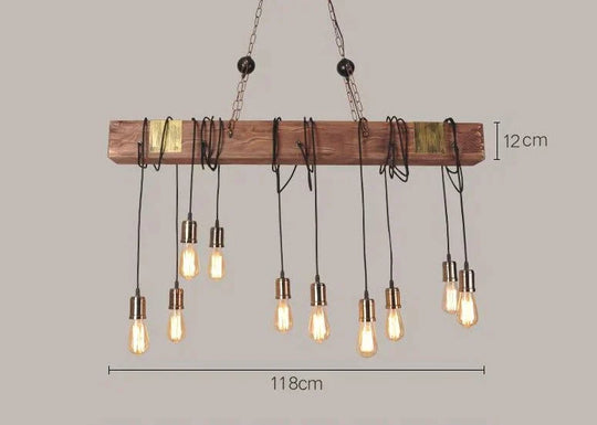 Wooden Beam Adjustable Pendant Lights Light